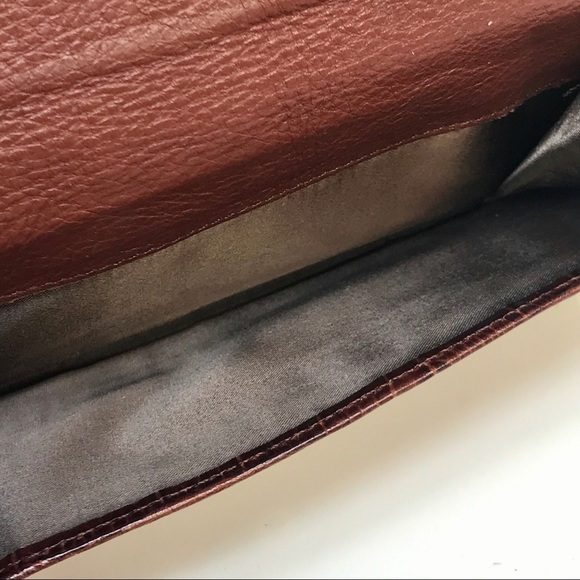 Brighton Vintage Croc Embossed Wallet with Bow - Picture 6 of 8